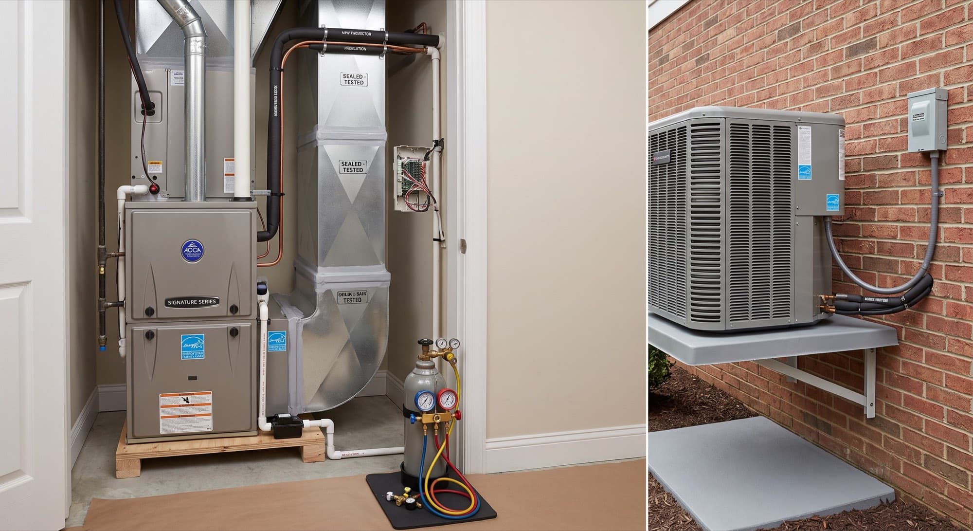 Residential furnace and condenser replacement