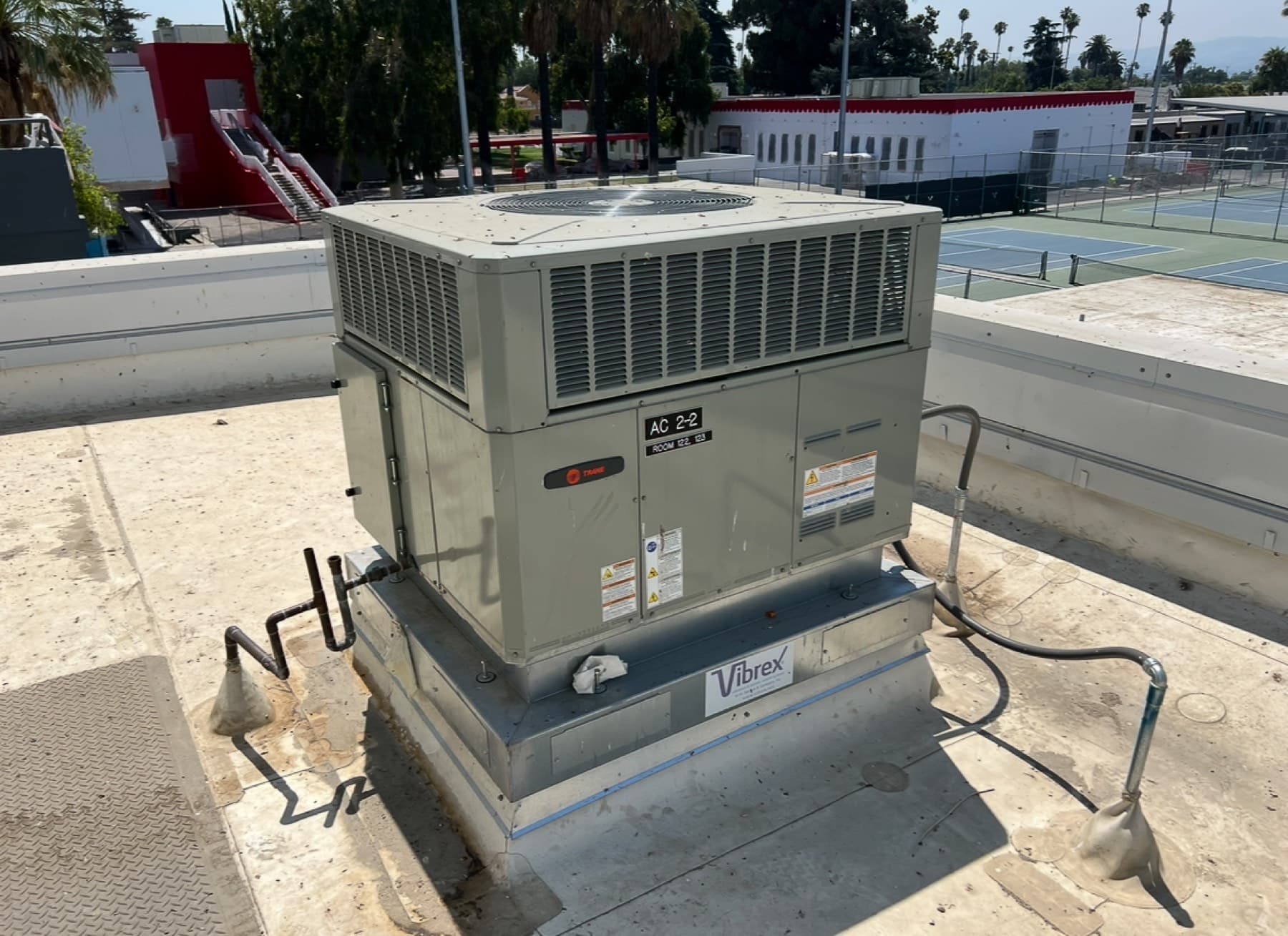 Commercial rooftop package unit installed by American Air Control