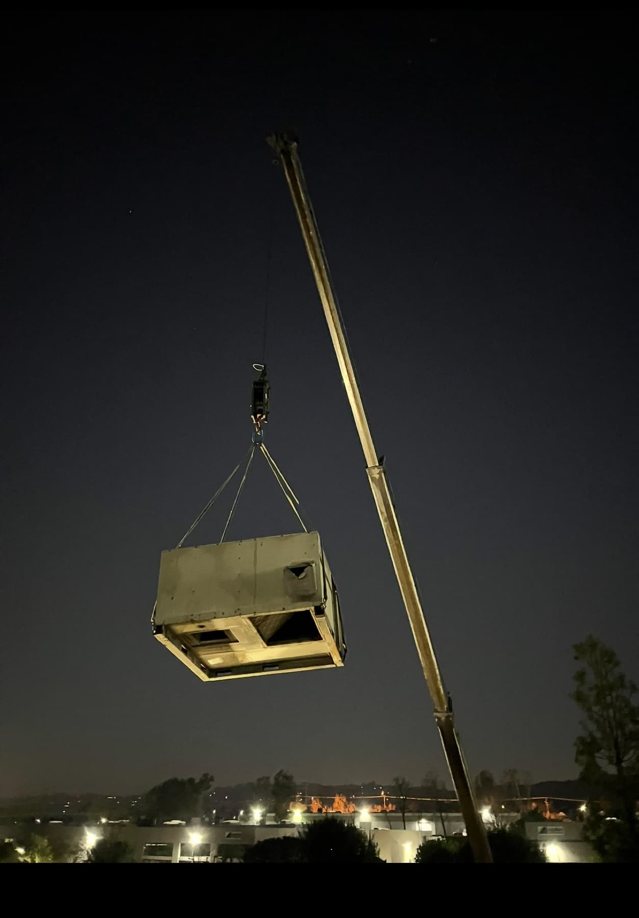 Night crane set to keep tenant operations running